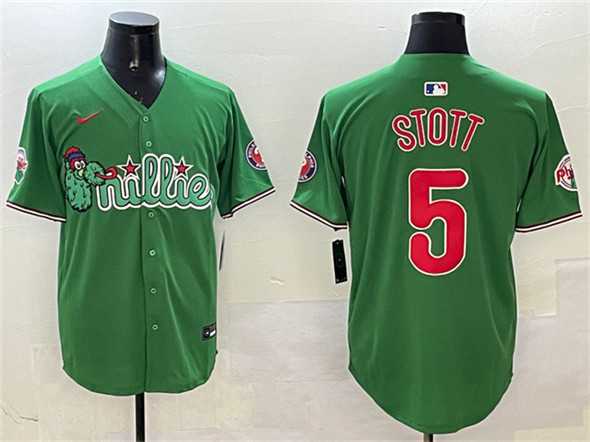 Men%27s Philadelphia Phillies #5 Bryson Stott Green Phanatic Limited Stitched Jersey->philadelphia phillies->MLB Jersey